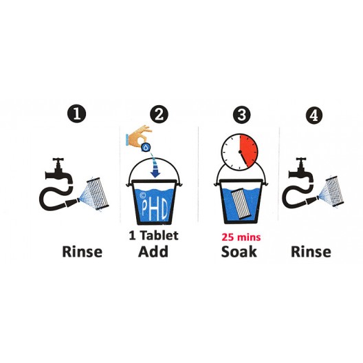 Tabletė spa filtrams plauti