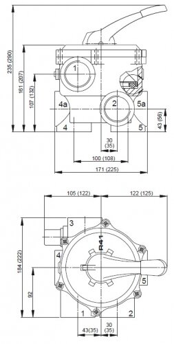 Mechaninė 6 padėčių sklendė 1 ½“ | BADU MAT R41 - Image 3