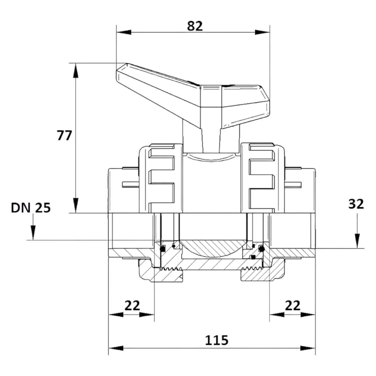 rutulinis ventilis d32