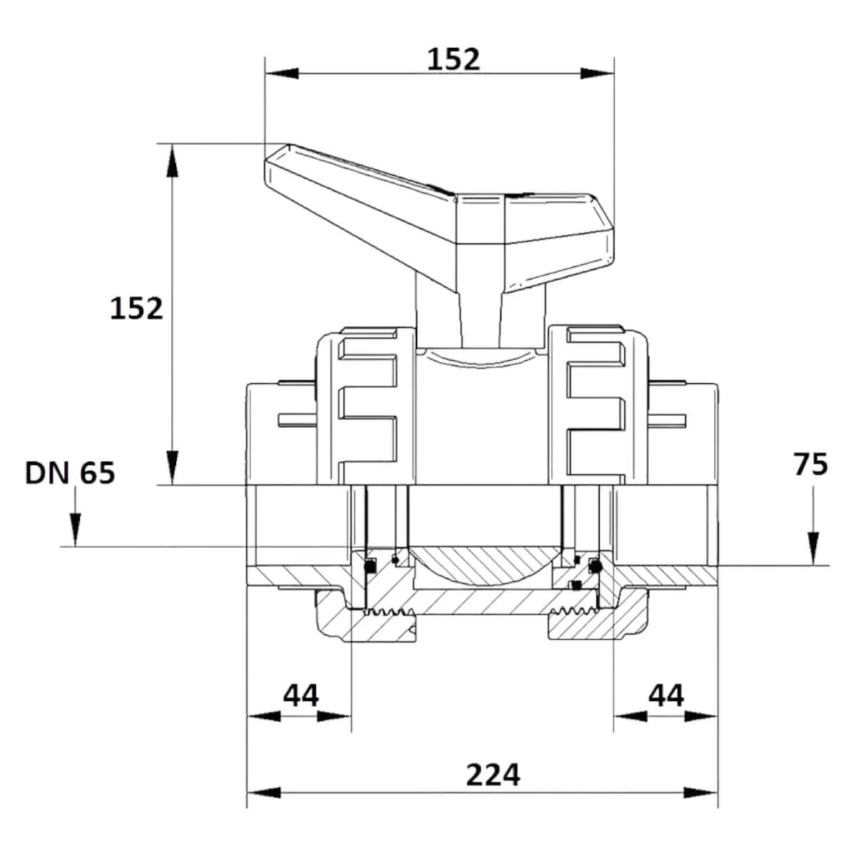rutulinis ventilis d75