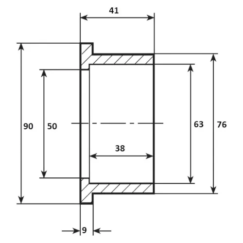 Adapteris flančui d63 | PVC-U - Image 2