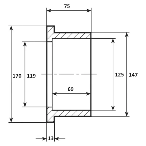 Adapteris flančui d125 | PVC-U - Image 2