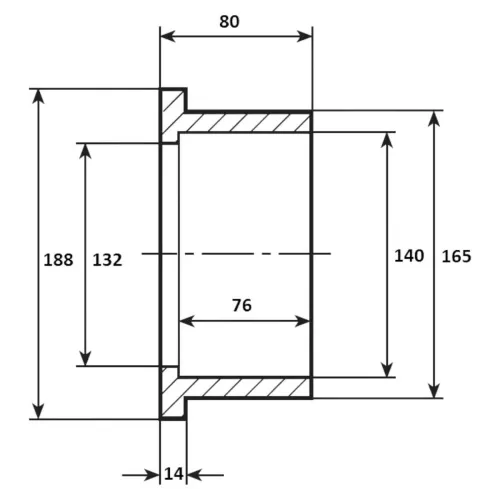 Adapteris flančui d140 | PVC-U - Image 2