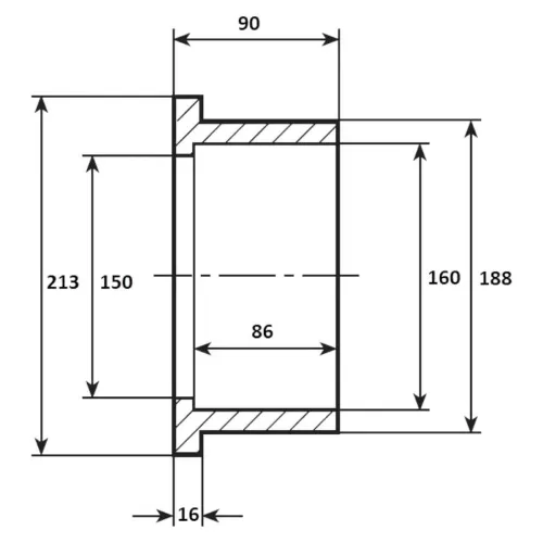 Adapteris flančui d160 | PVC-U - Image 2