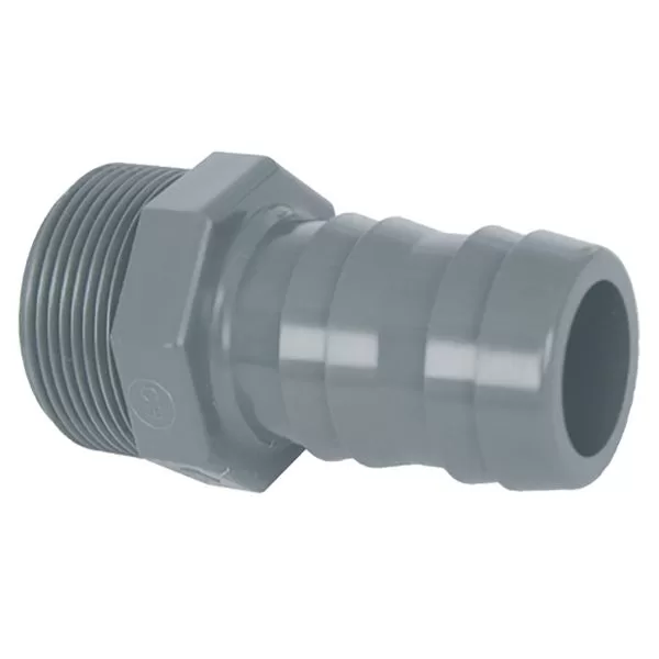 Pajungimas žarnai d38mm su išoriniu sriegiu 1 1/2" PVC