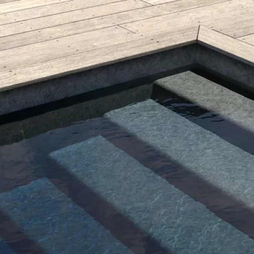 Aquasense 3D Granite Grey PVC baseinų danga 1 m² - Image 3