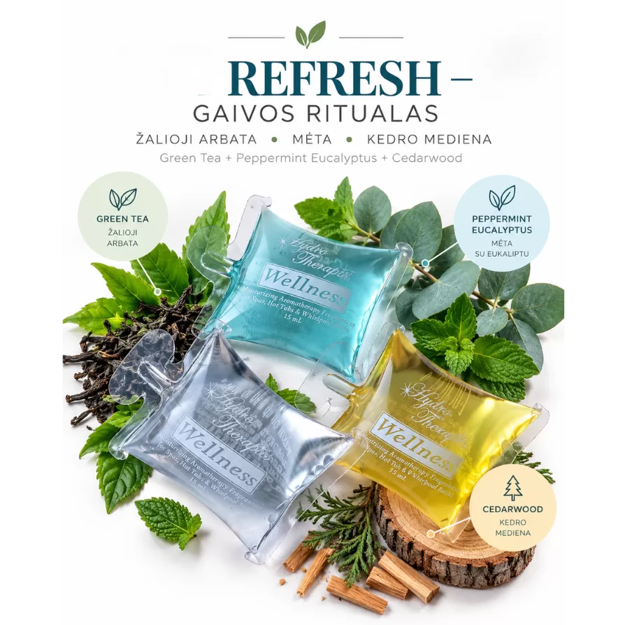 inSPAration REFRESH – SPA aromatų rinkinys 3×15 ml - Image 2