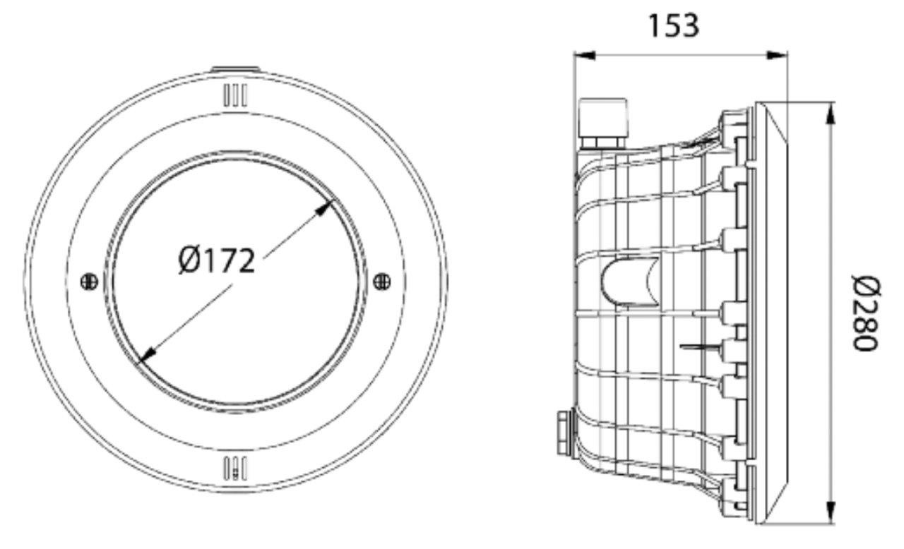 Led šviestuvas baseinui |16W|ABS