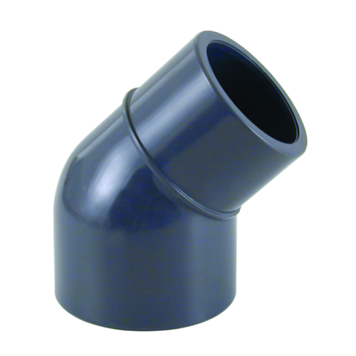 Alkūnė redukuota  d50x50-40 | 45° | PVC-U