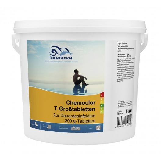 Lėto tirpimo chloro tabletės 5kg 200gr